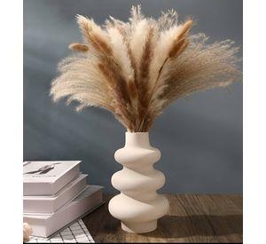 Jarrón Ondulado Moderno Flores Minimalista 21cm Jhn