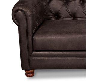 SOFA FLORENCIA 1C CUERO COLORADO MARRON