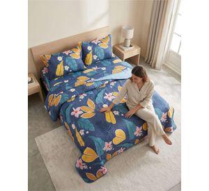 Juego De Cubrecama Quilt 2 Plazas Con Sábanas De Verano 5 Pzs m3