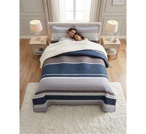 Set Cubrecama Sherpa Con Sabanas Termicas King m4