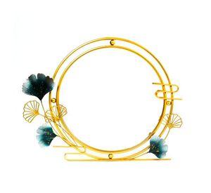 Espejo Redondo Deco Mural Dorado Floral&nbsp;70&nbsp;cm