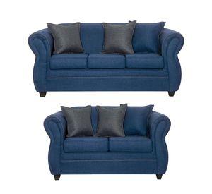 Juego de Living 3 2 Emili Azul