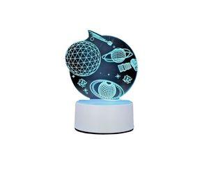 Lámpara Led RGB visualización 3D Universo