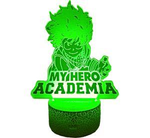 Lámpara ilusión 3D De Izuku Midoriya 7 Colores Led