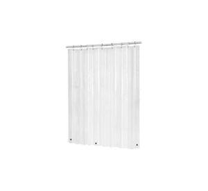 Forro cortina baño transparente con imán 178 x 180 cm, color blanco