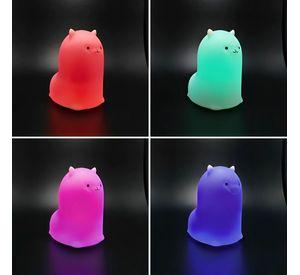 Lámpara de Noche de Silicona LED RGB Squishy Alpaca