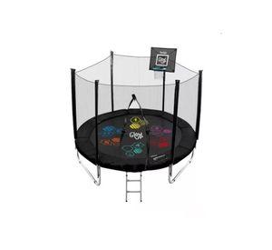 Cama elástica GlowUp Limited Edition R6053 con diámetro de 3,05 m y ancho de 305 cm negra