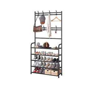perchero zapatero multifuncional 5 niveles