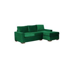 SECCIONAL DER LIVORNO TELA VELVET VERDE