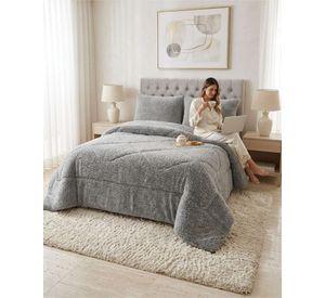 Cubrecamas Sherpa Premium Textura De Oveja 2 Plazas m2