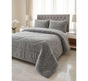 Cubrecamas Sherpa Premium Textura De Oveja 2 Plazas m2