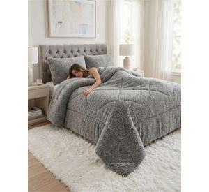 Cubrecamas Sherpa Premium Textura De Oveja 2 Plazas m2
