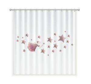CORTINA DE BAÑO ALGODÓN HADA ROSA