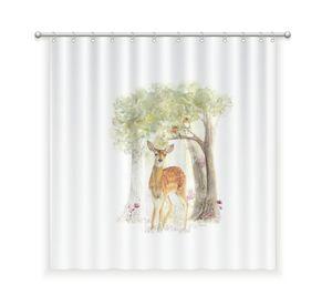 CORTINA DE BAÑO ALGODÓN BAMBI BOSQUE