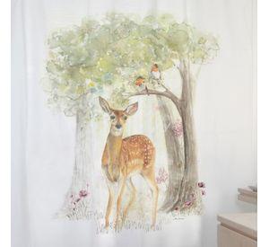 CORTINA DE BAÑO ALGODÓN BAMBI BOSQUE