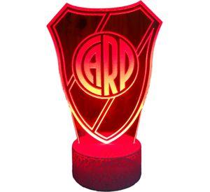 Lámpara ilusión 3D De River Plate Argentina 7 Colores Led