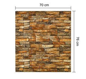 Pack 10 Lamina Papel Mural Autoadhesivo 3D Amarillo