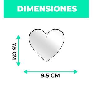 10 Espejos Forma Corazón Para Moldes Silicona 9 5 X 7 5 Cm