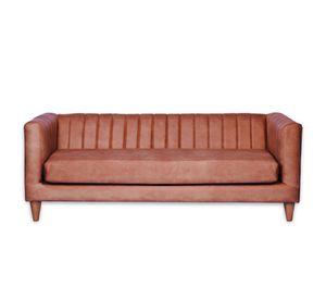 SOFA SORRENTO 3C CUERO KENTUCKY TABACO