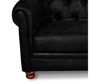 SOFA FLORENCIA 1C CUERO COLORADO NEGRO
