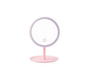 Espejo con Luz LED Maquillaje Plegable Redondo Recargable
