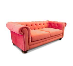 SOFA FLORENCIA 3C TELA VELVET PALO ROSA