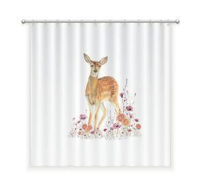 CORTINA DE BAÑO ALGODÓN BAMBI FLORCITA