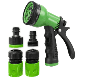 Kit Riego Jardin Pistola 7 Modos Conectores Para Manguera