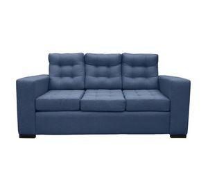 Sofá Antu Felpa Azul 3 Cuerpos
