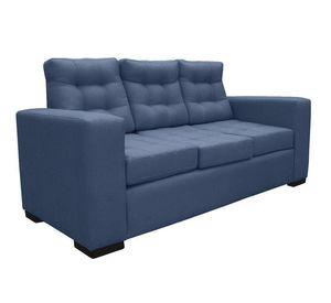 Sofá Antu Felpa Azul 3 Cuerpos