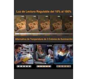 Luz lectura para leer libros cama noche ajustable