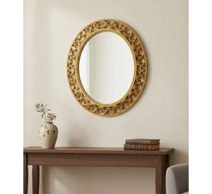 Espejo Pared Ovalado Estilo Barroco Relieve Ligero Jhn