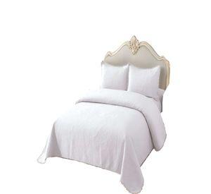 QUILT CUBRECAMA DE VERANO KING CON POMPON COLOR BLANCO