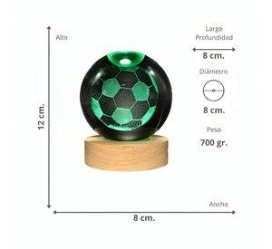 Lampara Bola De Cristal LED RGB Colores Futbol