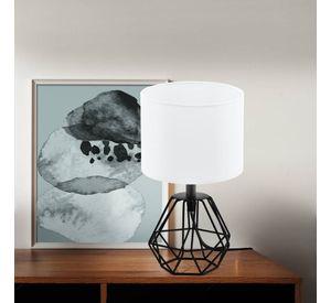 LAMPARA DE SOBREMESA CARLTON 2 NEGRO E14 1X60W cod 95789