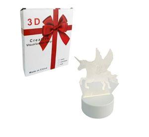 Lámpara 3D Acrílico 8 Diseños Luz Cálida USB