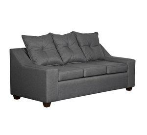 Sofa  Viena 3 cuerpos   Tela Gris  oscuro 190 x 80x90