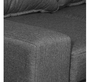 Sofa  Viena 3 cuerpos   Tela Gris  oscuro 190 x 80x90