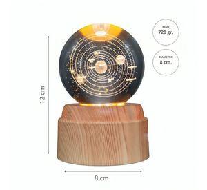Lámpara Bola de Cristal LED Sistema Solar