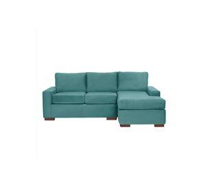 SECCIONAL DER LIVORNO TELA VELVET TURQUESA