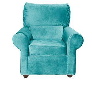Sillon Beron 1c Felpa Turquesa  95 x 90 x 100