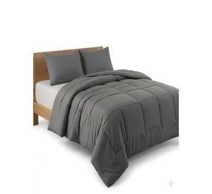 Cubrecama Quilt 2 Plazas Delgado Resistente a Arrugas gris