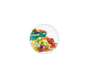 Juguete de corte de cocina de frutas y verduras 51 piezas multicolor