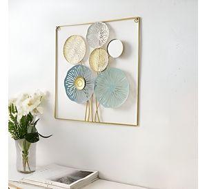Decoración Pared Espejo Metal Moderno Exquisito Adorno Jhn