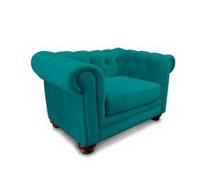 SOFA FLORENCIA 1C TELA VELVET TURQUESA