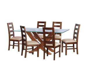Juego De Comedor Alicante 6 Sillas Granada Pu Beige