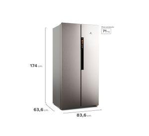 Refrigerador 430L No Frost Side By Side MAS430 Inox