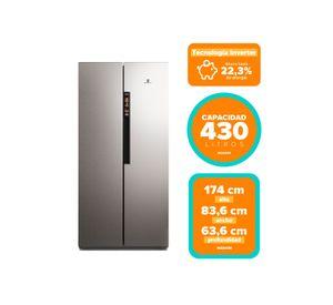 Refrigerador 430L No Frost Side By Side MAS430 Inox