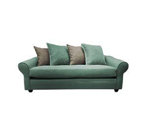 SOFÁ PRAT CHENILLE VERDE MENTA 3 CUERPOS