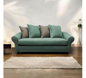 SOFÁ PRAT CHENILLE VERDE MENTA 3 CUERPOS